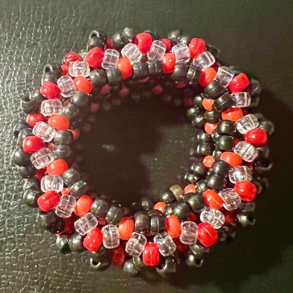 Kandi Red and Black 3D cuff - Picture 1 of 2